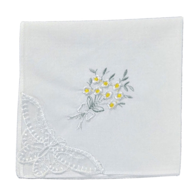 Monogrammed Handkerchief - Fazzoletto da donna in cotone ricamato