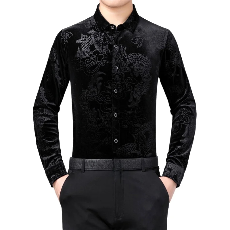 Men Formal Party Wear Shirt - Camicia a Maniche Lunghe da Uomo