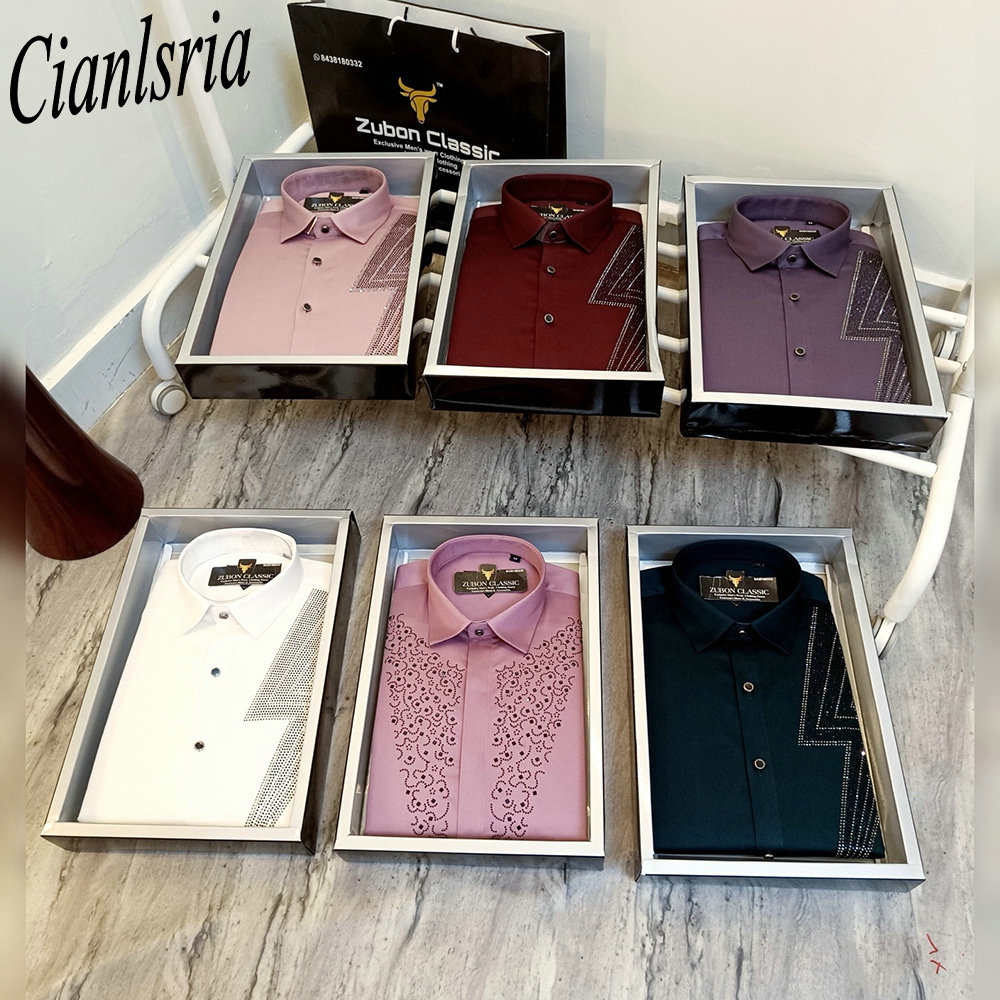 Men Formal Party Wear Shirt - Camicia Elegante da Uomo a Maniche
