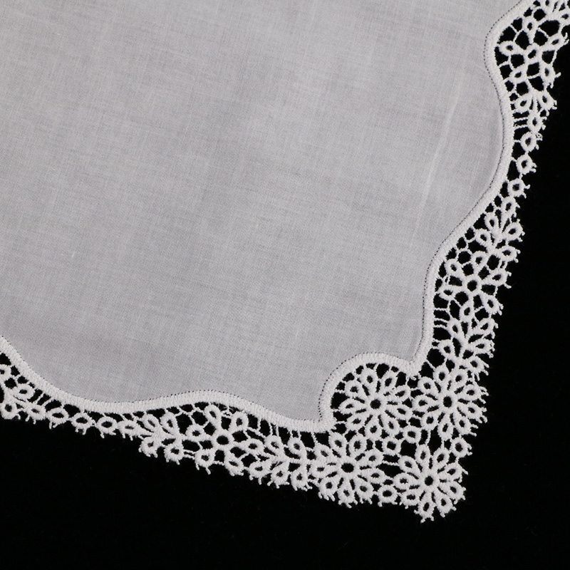 Monogrammed Handkerchief - A006 Fazzoletti in Pizzo di Cotone