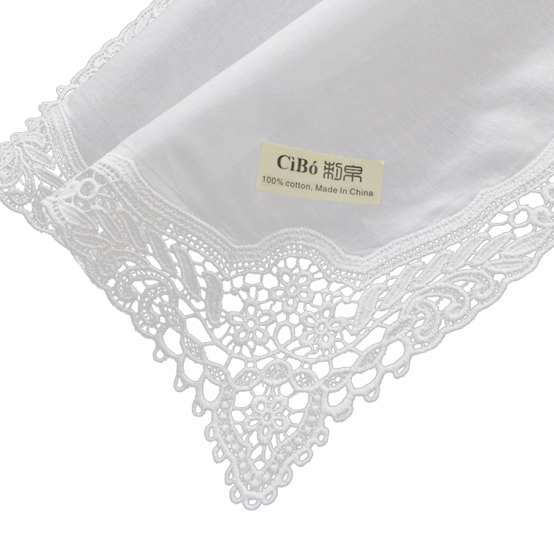 Monogrammed Handkerchief - A009 Fazzoletti in Pizzo di Cotone