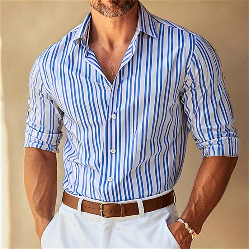 Large Men Formal Wear - Camicia Formale da Uomo a Maniche