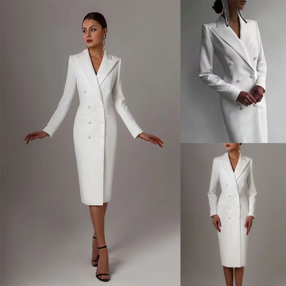Autunno bianco doppio petto do - Men Formal Wear Wedding Guest recensione e prezzo