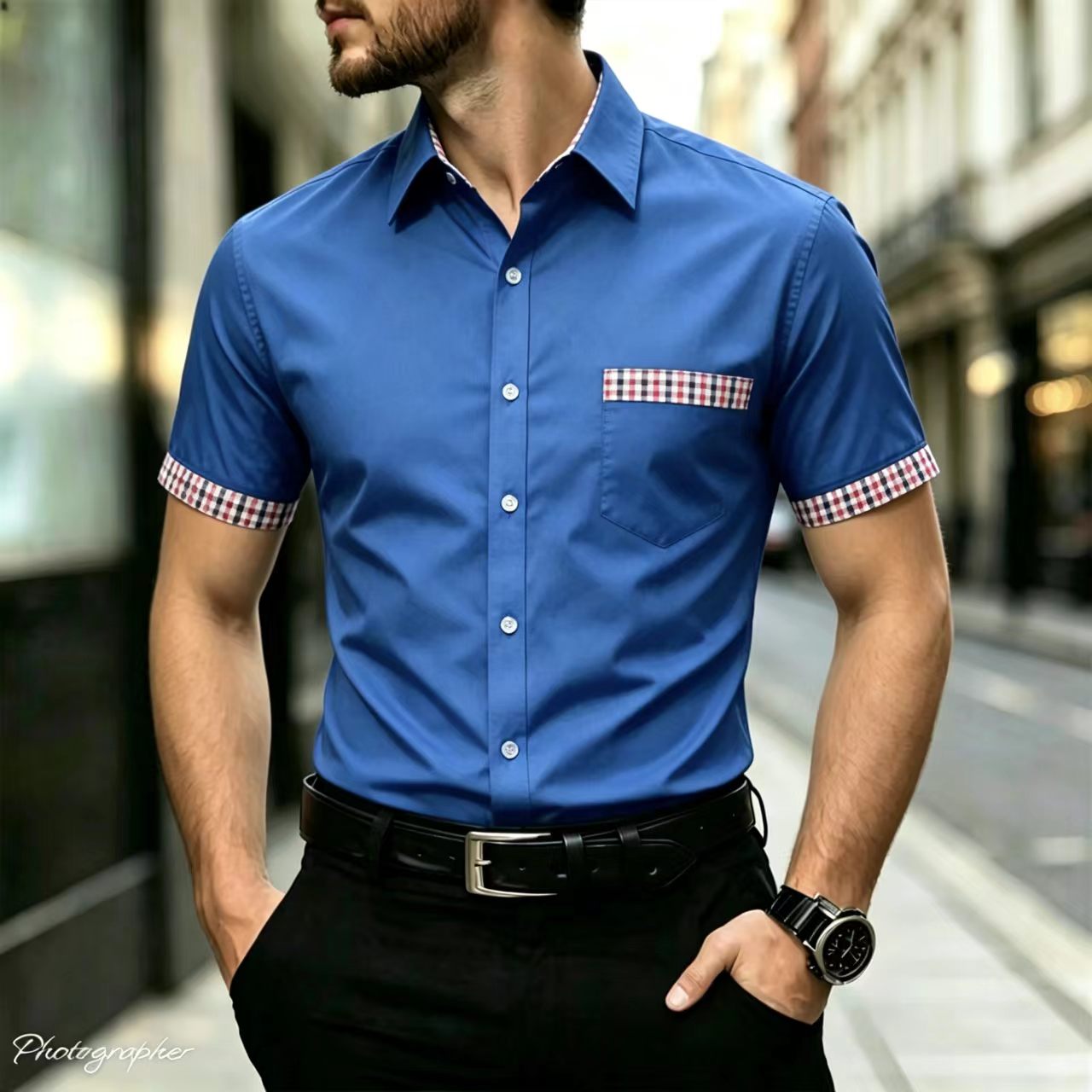 Camicia da uomo a maniche cort - Men Formal Office Wear Shirts recensione e prezzo