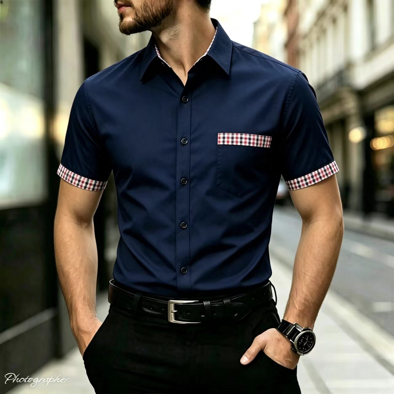 Camicia da uomo a maniche cort - Men Formal Office Wear Shirts recensione e prezzo
