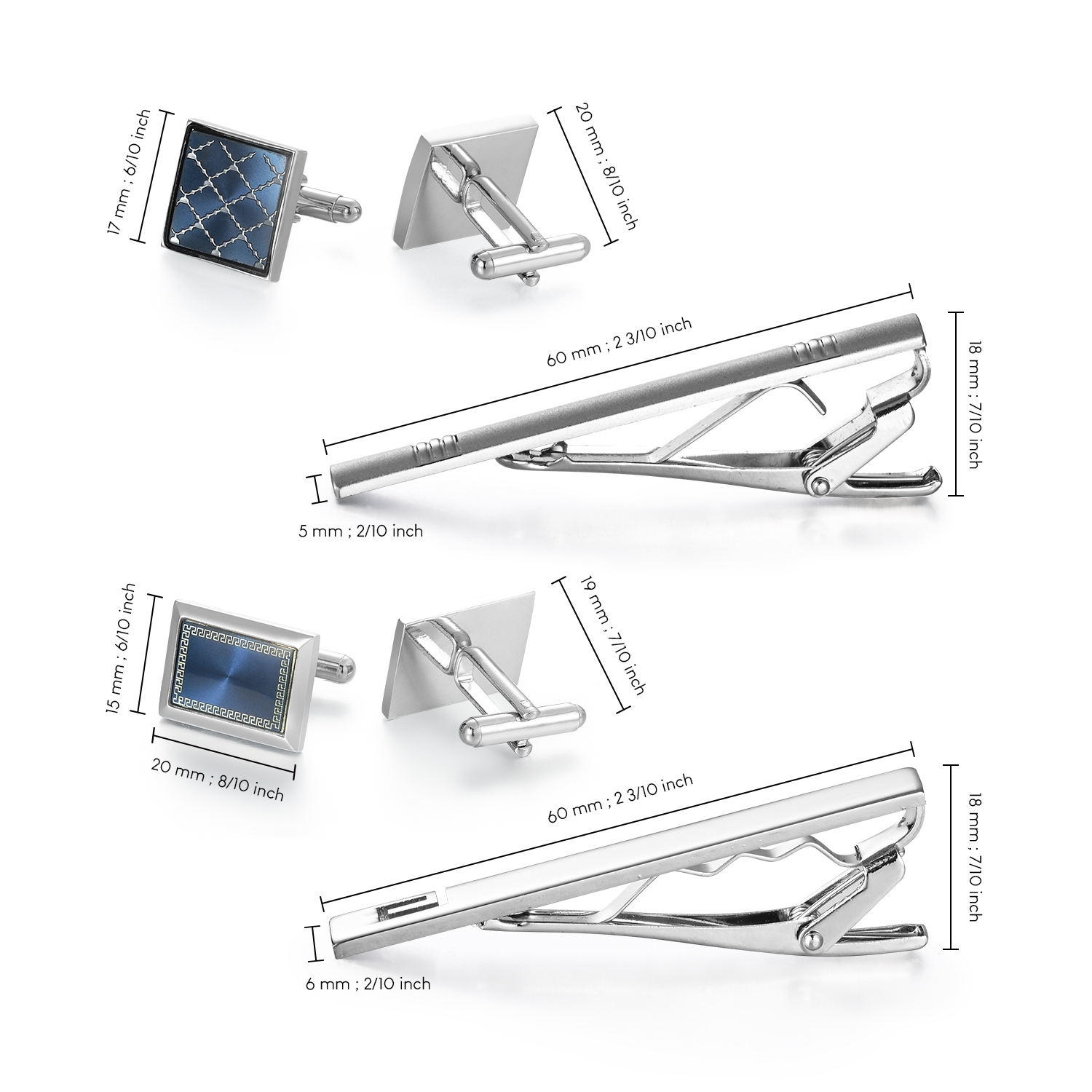 Set Fermacravatta e Gemelli da - Cufflinks Silver Set recensione e prezzo