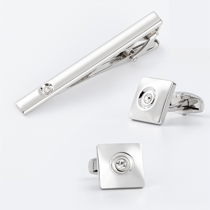 Set di Gemelli e Fermacravatta - Cufflinks Silver Set recensione e prezzo