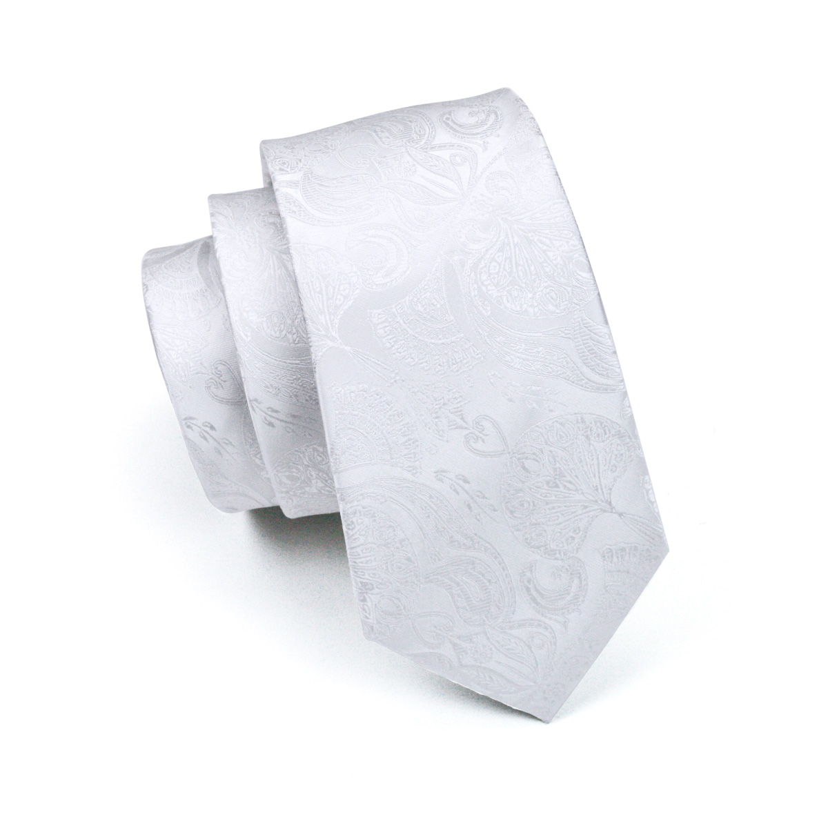 FA-393 Cravatta da uomo Bianca - Cufflinks Silver Set recensione e prezzo