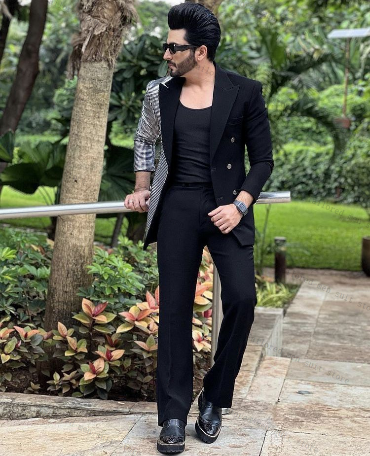 Abiti da uomo neri Set 2 pezzi - Men Formal Wear Wedding Guest recensione e prezzo