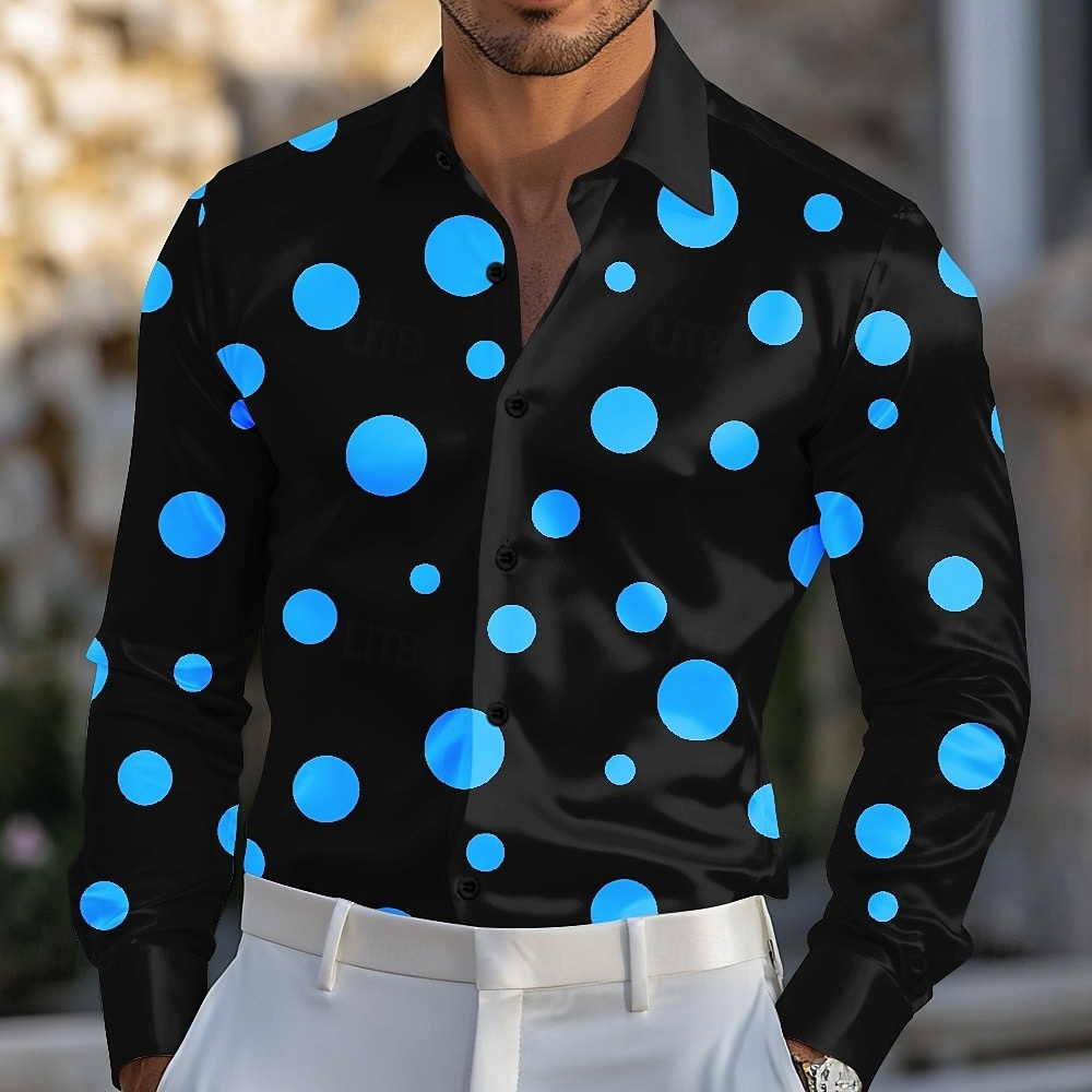 Camicia da uomo a pois geometr - Men Formal Party Wear Shirt recensione e prezzo