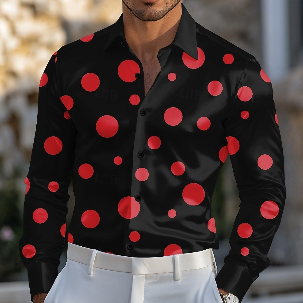 Camicia da uomo a pois geometr - Men Formal Party Wear Shirt recensione e prezzo