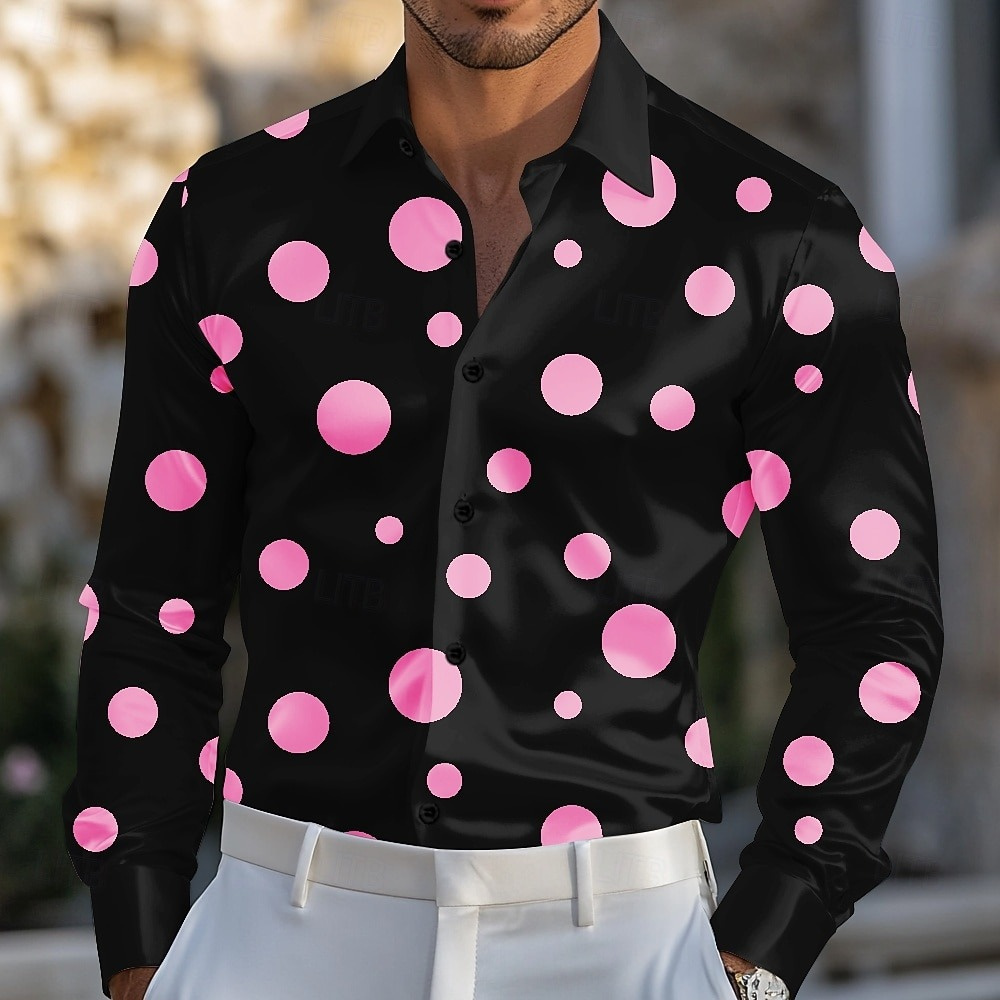 Camicia da uomo a pois geometr - Men Formal Party Wear Shirt recensione e prezzo