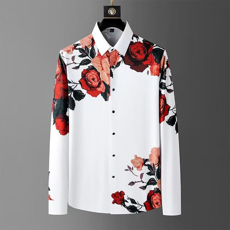 Camicia a maniche lunghe con s - Men Formal Party Wear Shirt recensione e prezzo