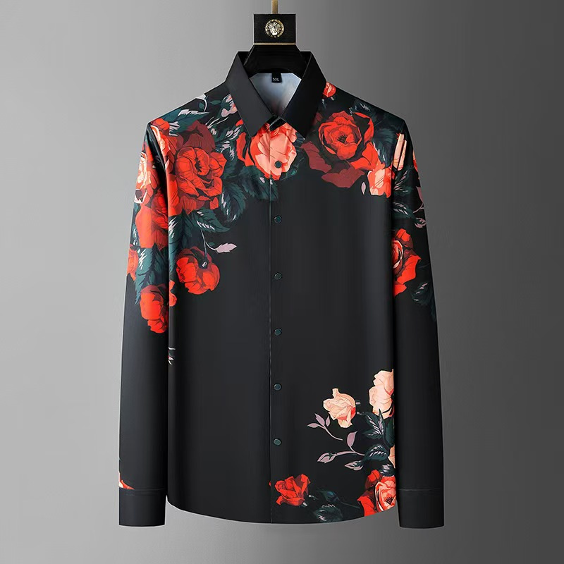 Camicia a maniche lunghe con s - Men Formal Party Wear Shirt recensione e prezzo