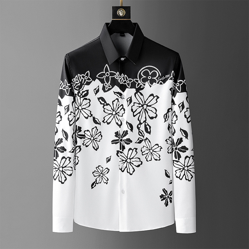 Camicia a maniche lunghe con s - Men Formal Party Wear Shirt recensione e prezzo