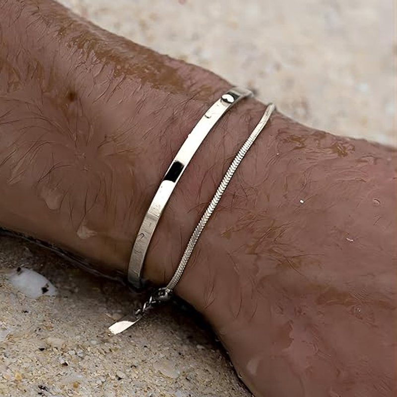 Braccialetti impilabili da uom - Cufflinks Silver Set recensione e prezzo