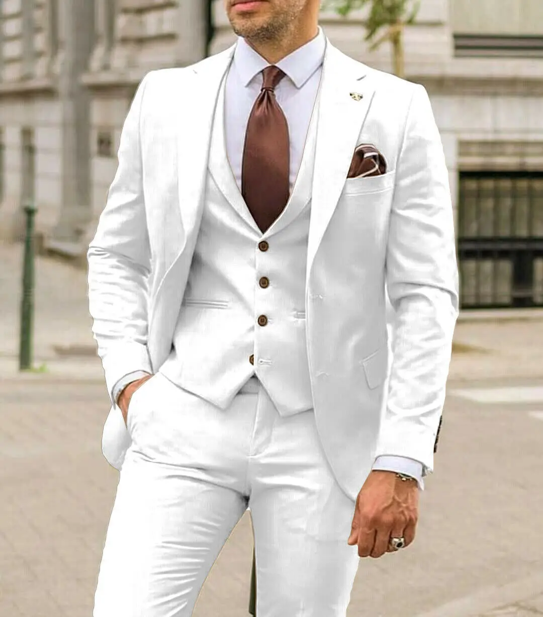 Completo da Uomo Slim Fit con  - Men Formal Wear Wedding Guest recensione e prezzo