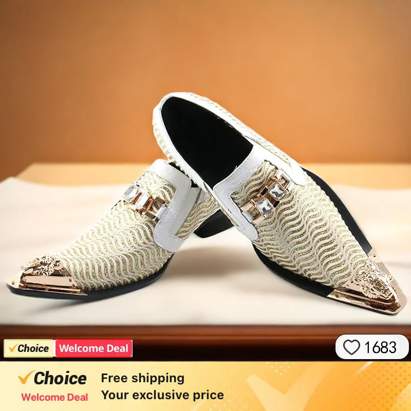 Scarpe Eleganti in Pelle con D - Men'S Formal Party Wear Shoes recensione e prezzo